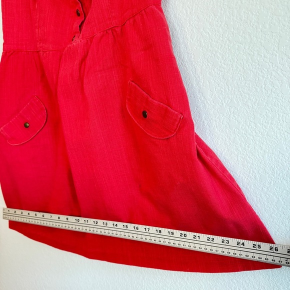 🌺 Cherry Red Cutie! Button-Front Sundress w/ Pockets – Size M🌺Preloved - Picture 12 of 16